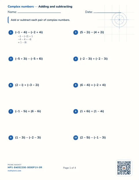 Complex numbers pack preview