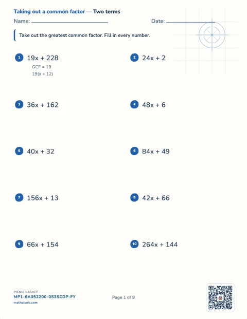 Factoring pack preview
