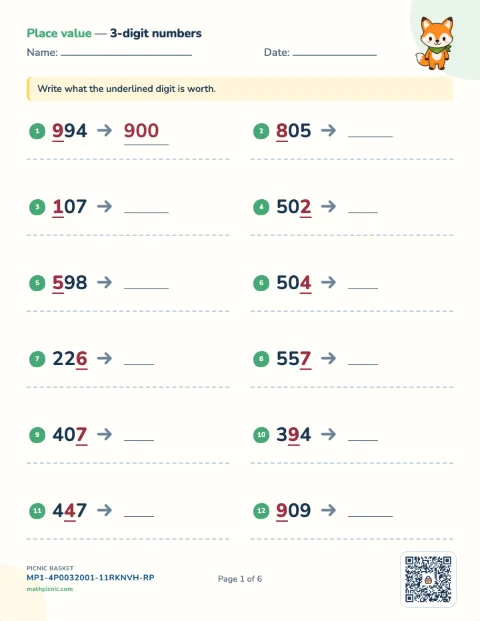 Place value, rounding and estimating pack preview