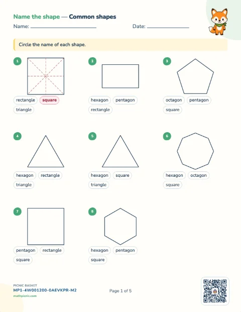 Shapes and symmetry pack preview