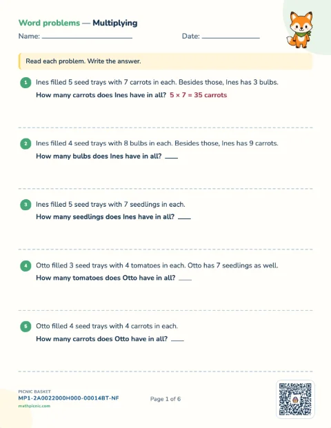 Story problems: × and ÷ pack preview