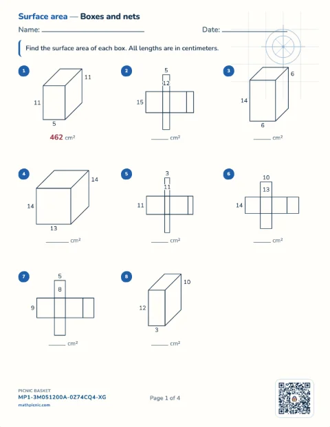 Surface area pack preview