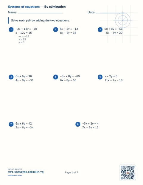 Systems, absolute value and scientific notation pack preview