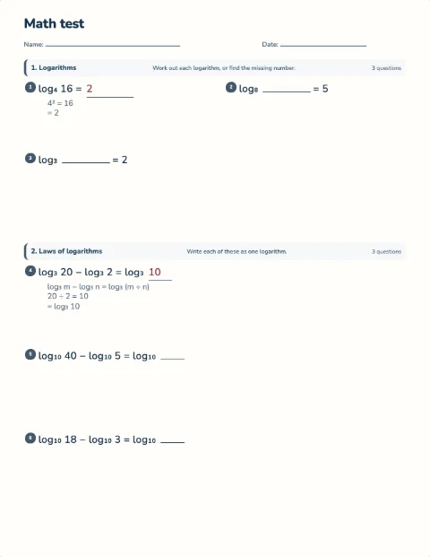 Algebra 2 final exam preview