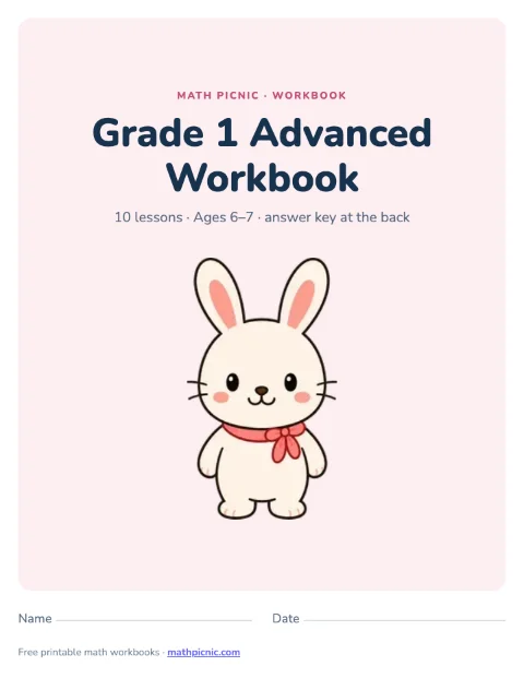 1st Grade Math Workbook: Advanced cover