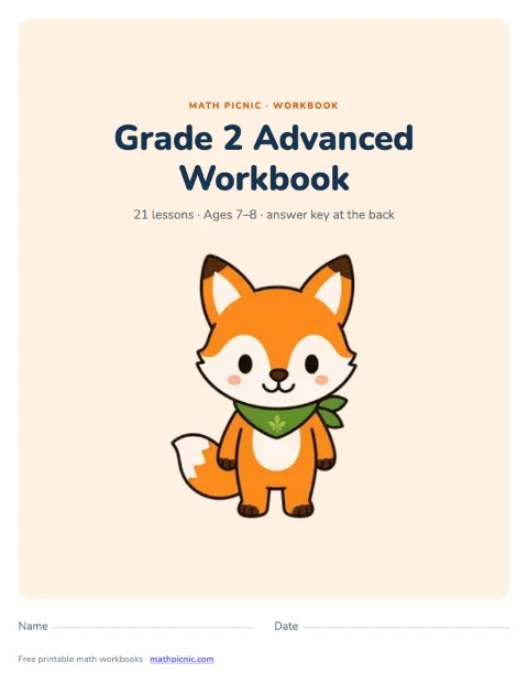 2nd Grade Math Workbook: Advanced cover