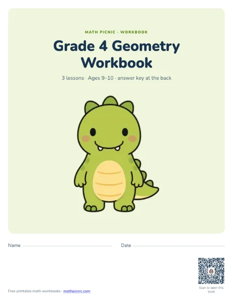 4th Grade Geometry Workbook cover