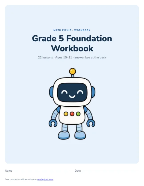 5th Grade Math Workbook: Foundation cover