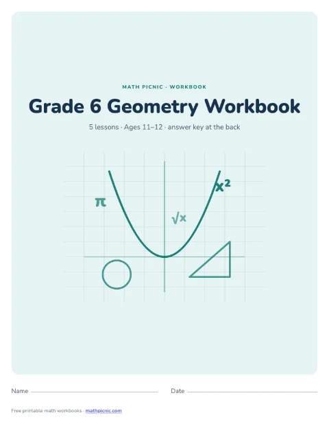 6th Grade Geometry Workbook cover