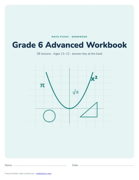 6th Grade Math Workbook: Advanced cover