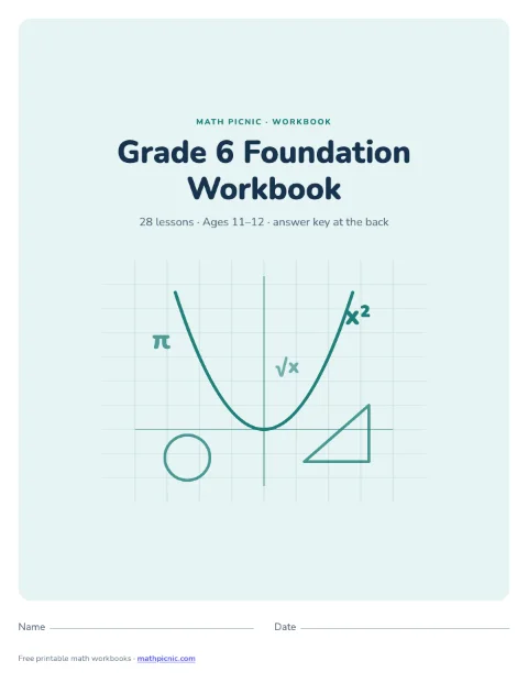 6th Grade Math Workbook: Foundation cover