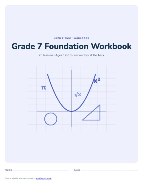 7th Grade Math Workbook: Foundation cover