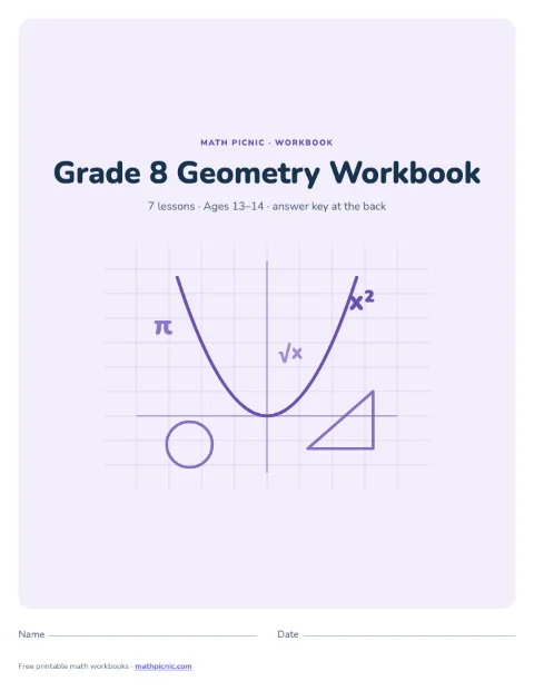 8th Grade Geometry Workbook cover