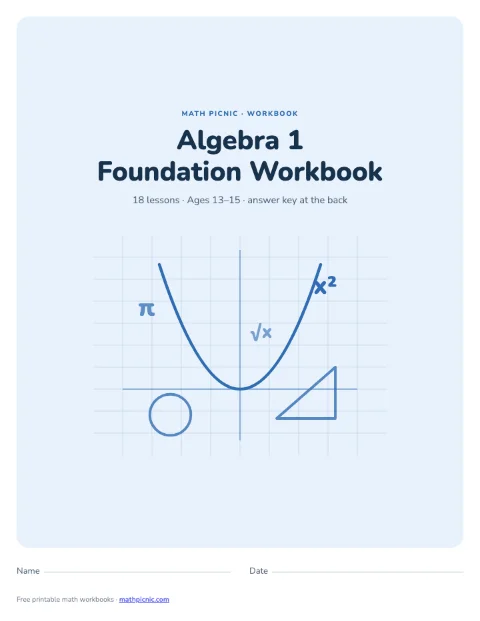 Algebra 1 Math Workbook: Foundation cover