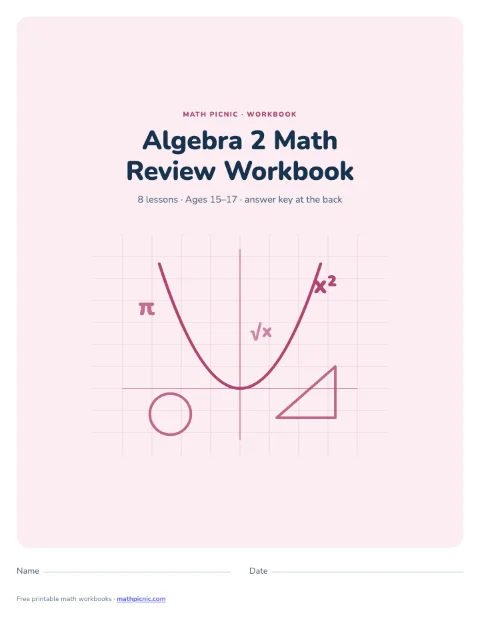 Algebra 2 Math Review Workbook cover