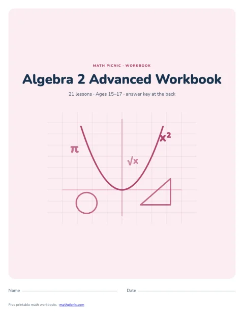 Algebra 2 Math Workbook: Advanced cover
