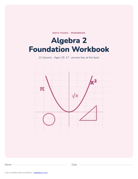Algebra 2 Math Workbook: Foundation cover