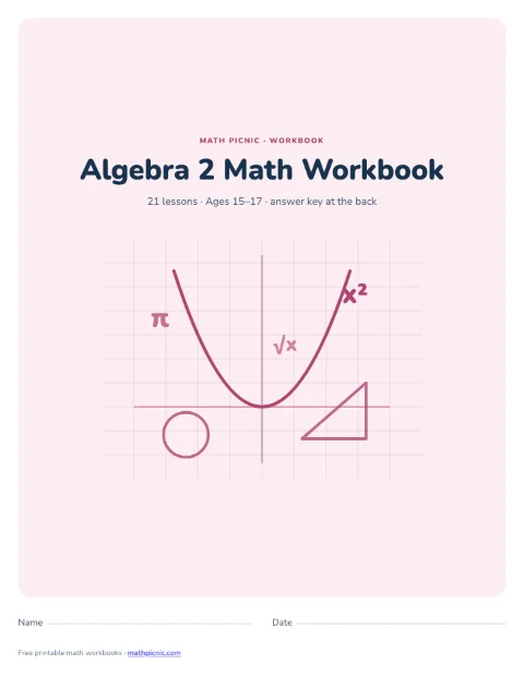 Algebra 2 Math Workbook cover