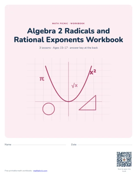Algebra 2 Radicals and Rational Exponents Workbook cover