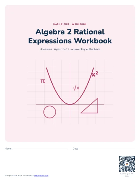 Algebra 2 Rational Expressions Workbook cover