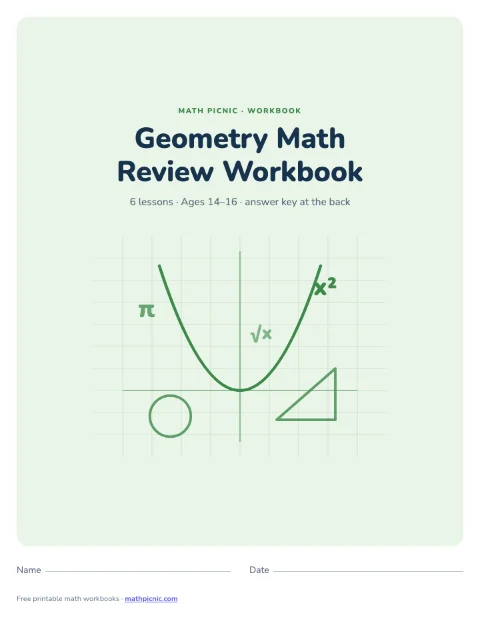 Geometry Math Review Workbook cover