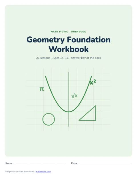Geometry Math Workbook: Foundation cover