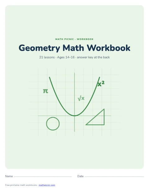 Geometry Math Workbook cover